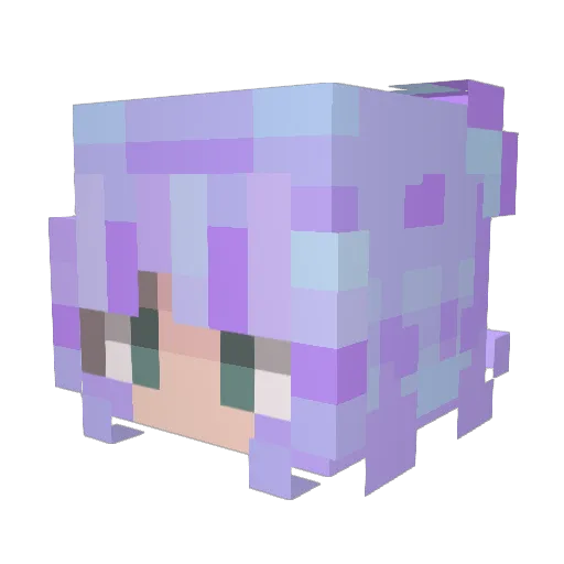 Kozmogyrl Minecraft avatar head, 3D render