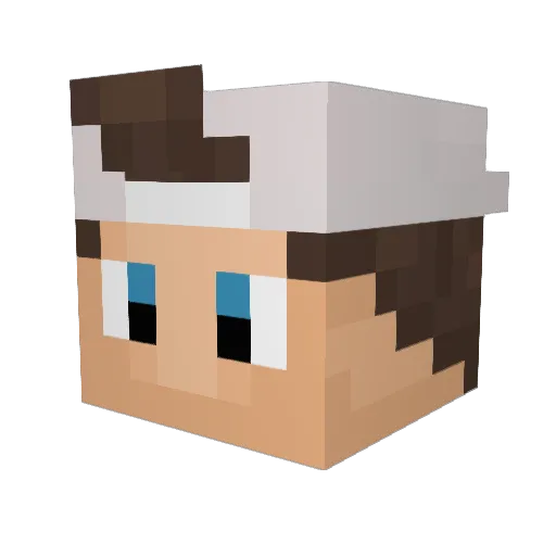 KozmojaexYT Minecraft avatar head, 3D render