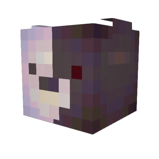 Kozoun Minecraft avatar head, 3D render