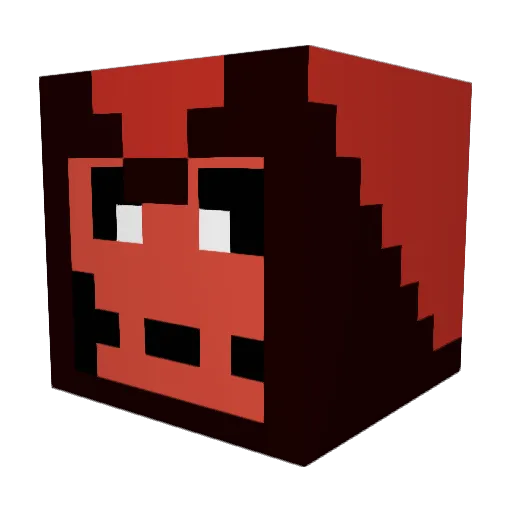 Kozreb Minecraft avatar head, 3D render