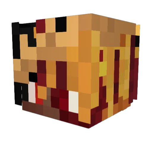 Kozukl Minecraft avatar head, 3D render