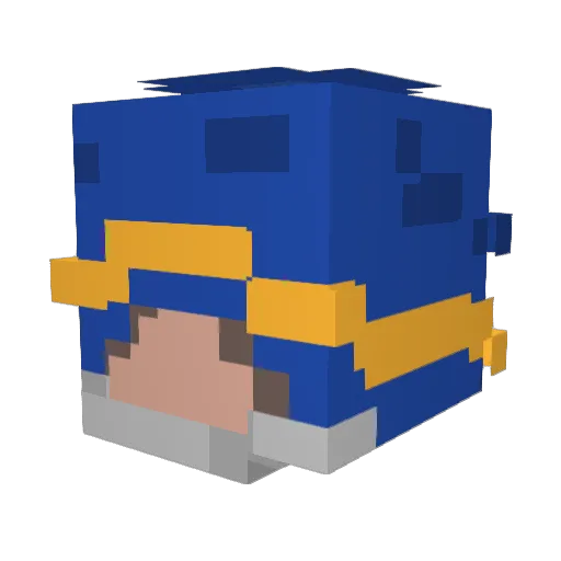 Kozzado Minecraft avatar head, 3D render