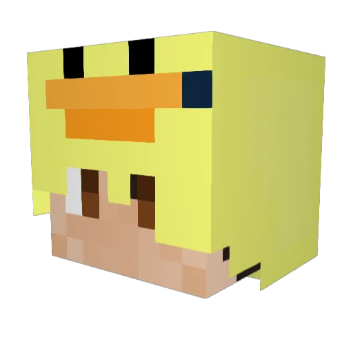 Kpair Minecraft avatar head, 3D render