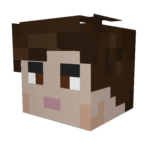 Kpokuta Minecraft avatar head, 3D render