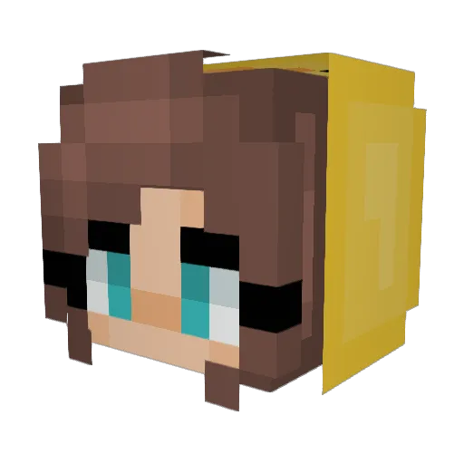 Kpomer Minecraft avatar head, 3D render
