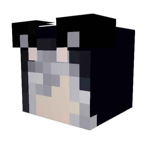 KpopAnimeWeeb Minecraft avatar head, 3D render