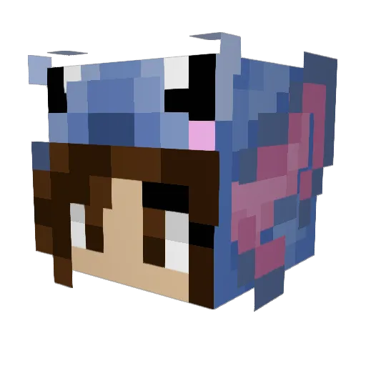 KpopMochi Minecraft avatar head, 3D render