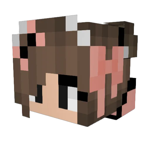 Kpopn_Once Minecraft avatar head, 3D render