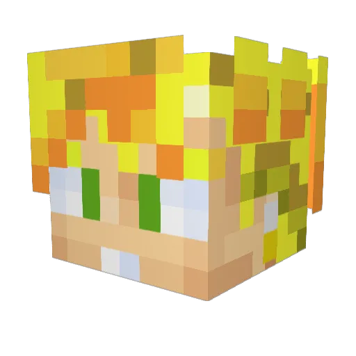 Kpostr Minecraft avatar head, 3D render