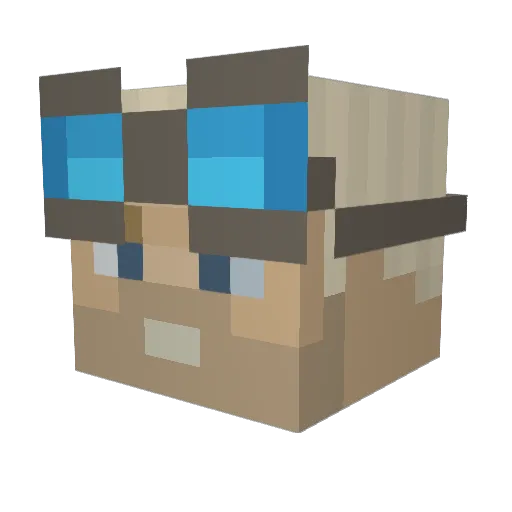 Kpowell19 Minecraft avatar head, 3D render
