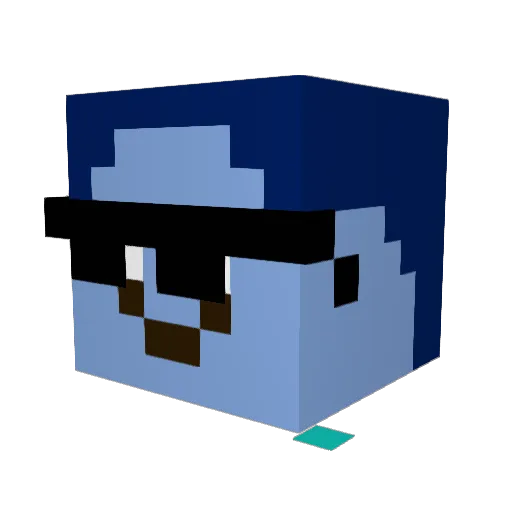 Kpro17 Minecraft avatar head, 3D render