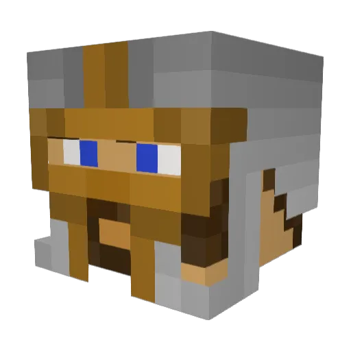 KptSakke Minecraft avatar head, 3D render