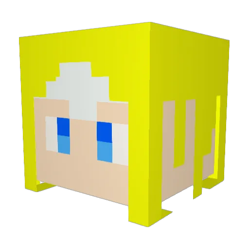 Kq_itsuki Minecraft avatar head, 3D render