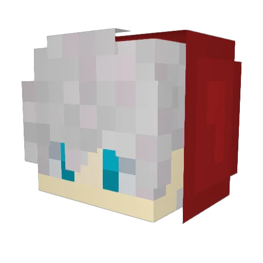 Kqbuto_ Minecraft avatar head, 3D render