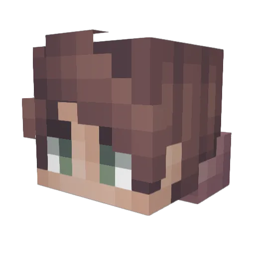 Kqde Minecraft avatar head, 3D render