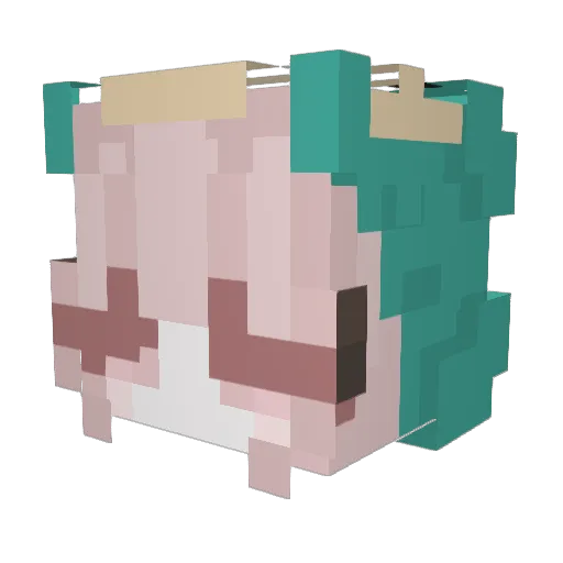 Kql1n Minecraft avatar head, 3D render