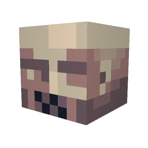 Kqpren Minecraft avatar head, 3D render