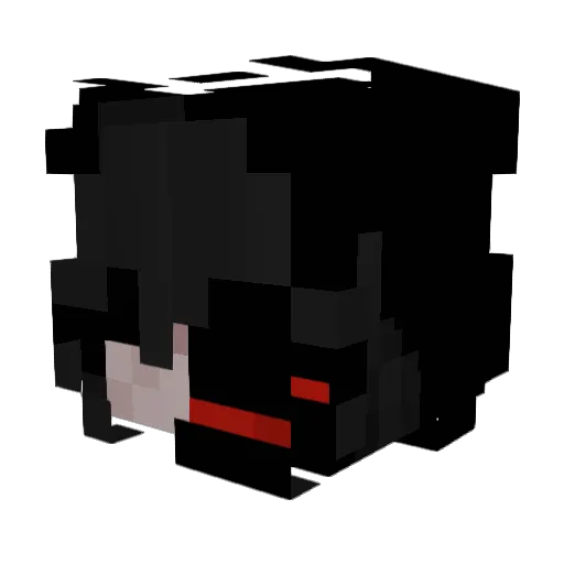 Kqqiix Minecraft avatar head, 3D render
