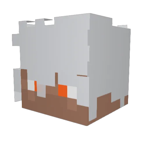 Kqrn Minecraft avatar head, 3D render