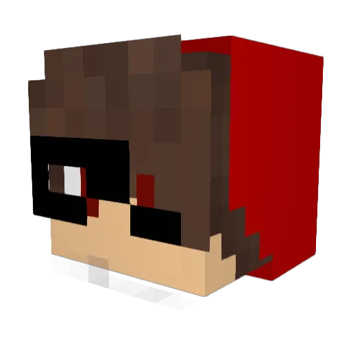 Kr0Z1X Minecraft avatar head, 3D render