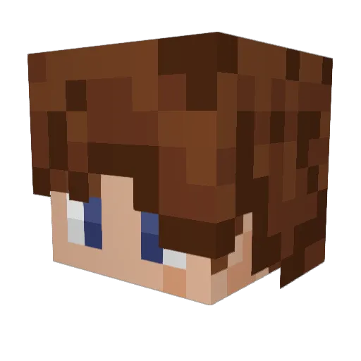 Kr0ma Minecraft avatar head, 3D render