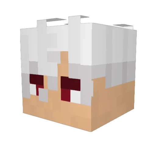 Kr1mm Minecraft avatar head, 3D render