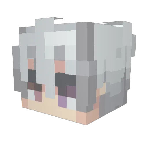 Kr1sel Minecraft avatar head, 3D render