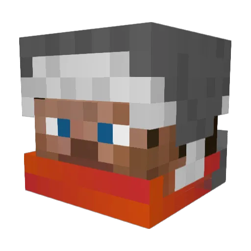 Kr1t1Ck Minecraft avatar head, 3D render