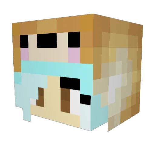 Kr1xy Minecraft avatar head, 3D render