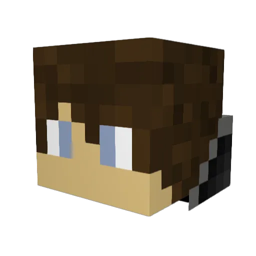 Kr4zy187 Minecraft avatar head, 3D render