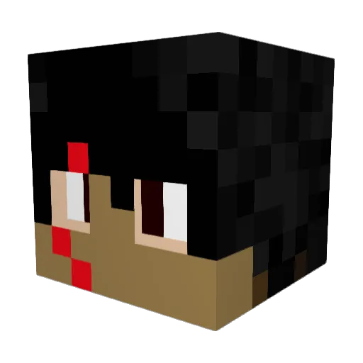 Kr8zyLP Minecraft avatar head, 3D render