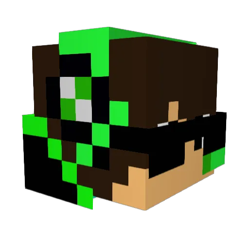 KrY_Zyz Minecraft avatar head, 3D render