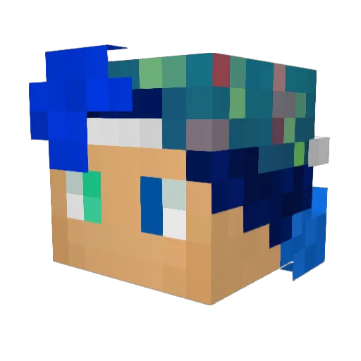 KrZchimera Minecraft avatar head, 3D render