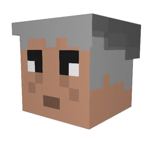 KraAazy_ Minecraft avatar head, 3D render