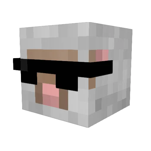 KraKoch Minecraft avatar head, 3D render