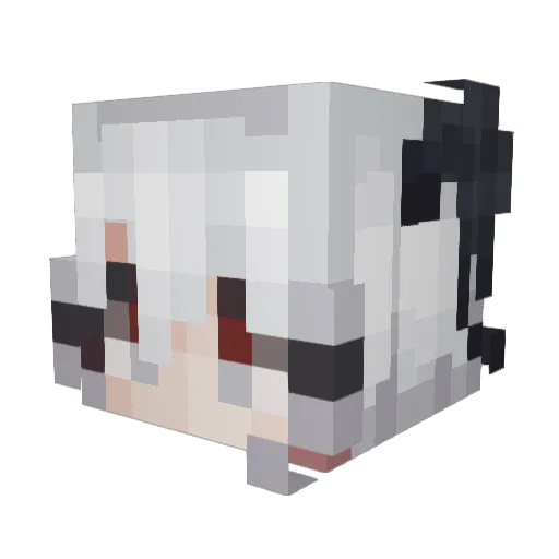 Kra_nix Minecraft avatar head, 3D render