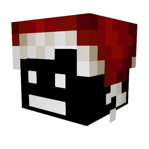 Kraazye Minecraft avatar head, 3D render