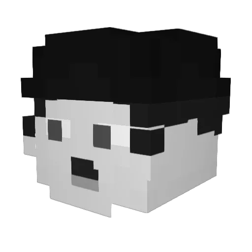 Krabiwe Minecraft avatar head, 3D render