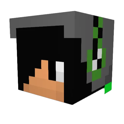 KrabsBOSS Minecraft avatar head, 3D render
