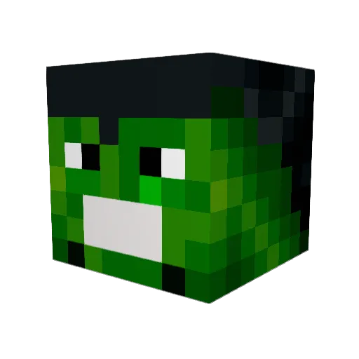 KrackerJax7 Minecraft avatar head, 3D render