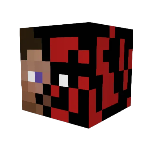 Krackmanpro Minecraft avatar head, 3D render