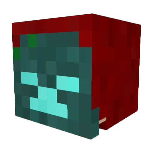 Kracowski Minecraft avatar head, 3D render