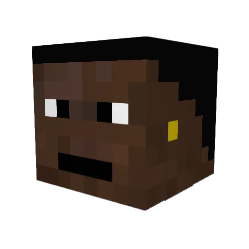 KrademBakar Minecraft avatar head, 3D render