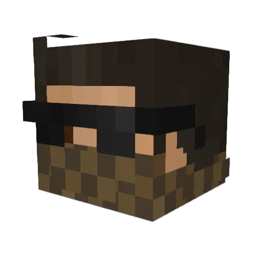 Kradiiox Minecraft avatar head, 3D render