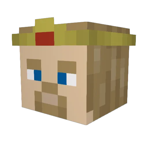 Kraeuschen Minecraft avatar head, 3D render
