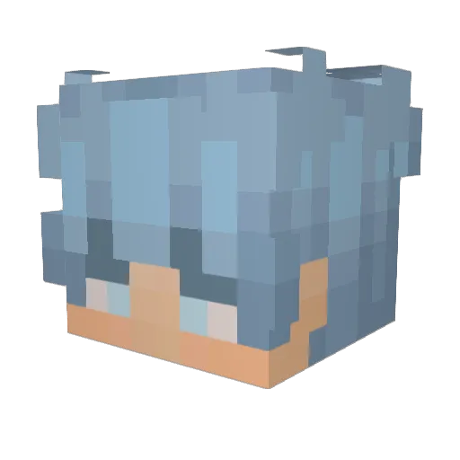 Kraex0r Minecraft avatar head, 3D render