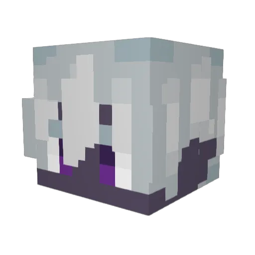 Kraeyx Minecraft avatar head, 3D render
