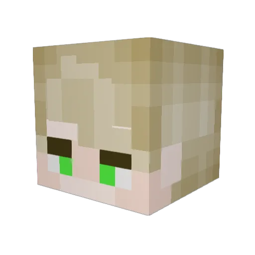 KraftMinecraft Minecraft avatar head, 3D render