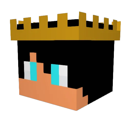 KraftPlay Minecraft avatar head, 3D render