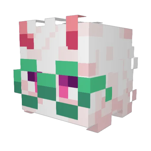 Kraftu Minecraft avatar head, 3D render